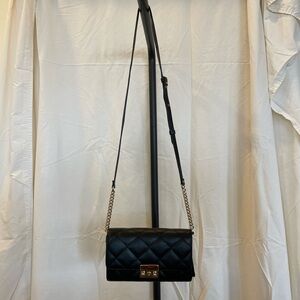 Black Quilted Crossbody Bag